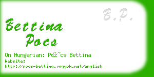 bettina pocs business card